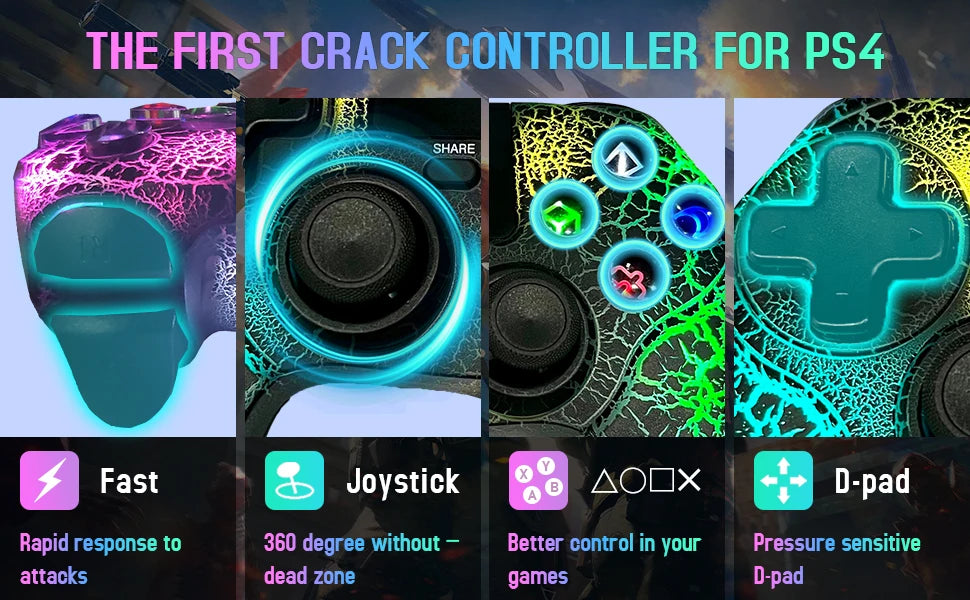 Controller For PS4 Command PS4 Pro Control For PS4 Slim/PS3 /Iphone/Ipad/iOS/Android/Pc Dual Vibration Wireless Joystick