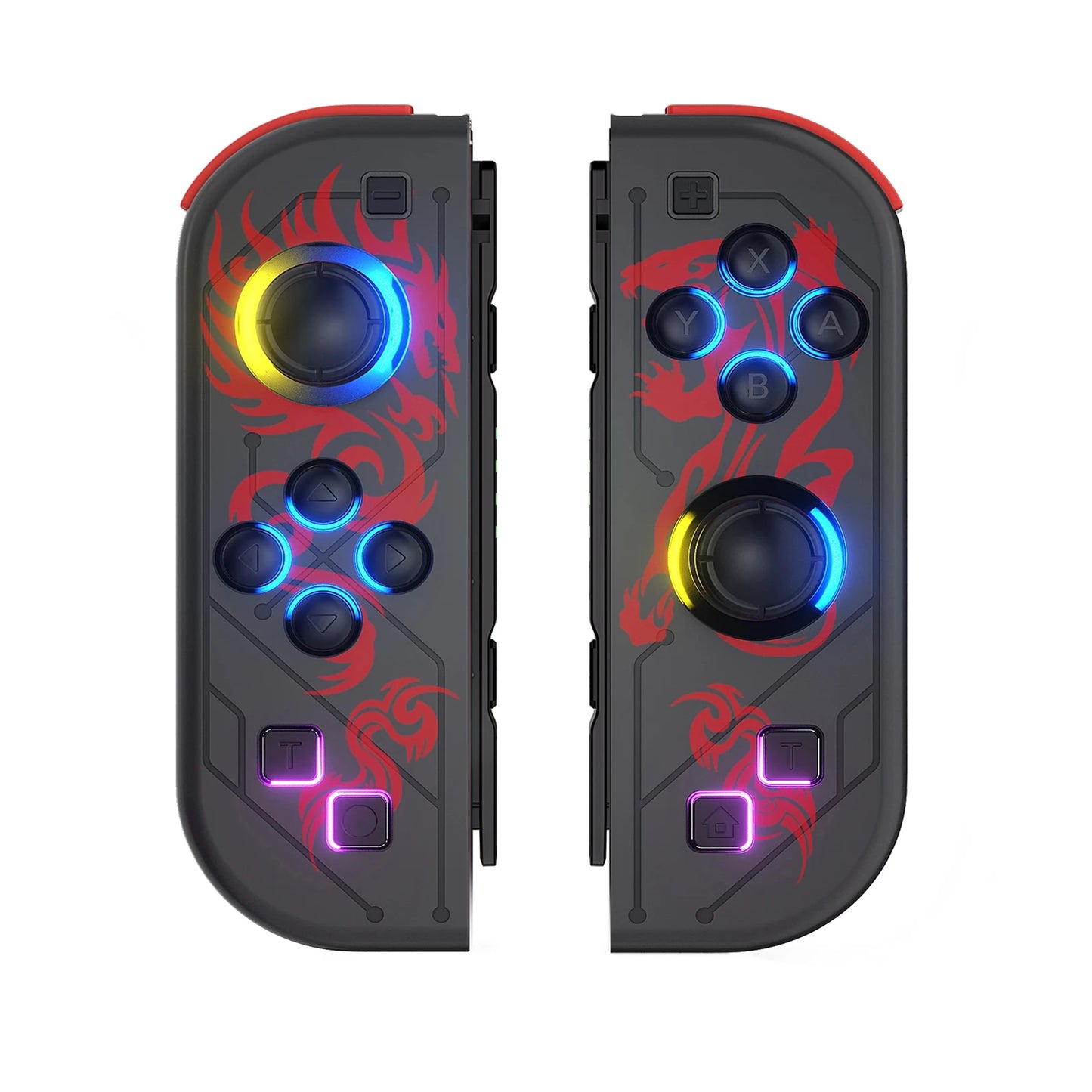 BT 5.2 Switch Joy Controller L/R RGB LED Joypad Gamepad For Nintend Switch/Oled/Lite Joystick with Dual Vibration 6-Axis Wake up