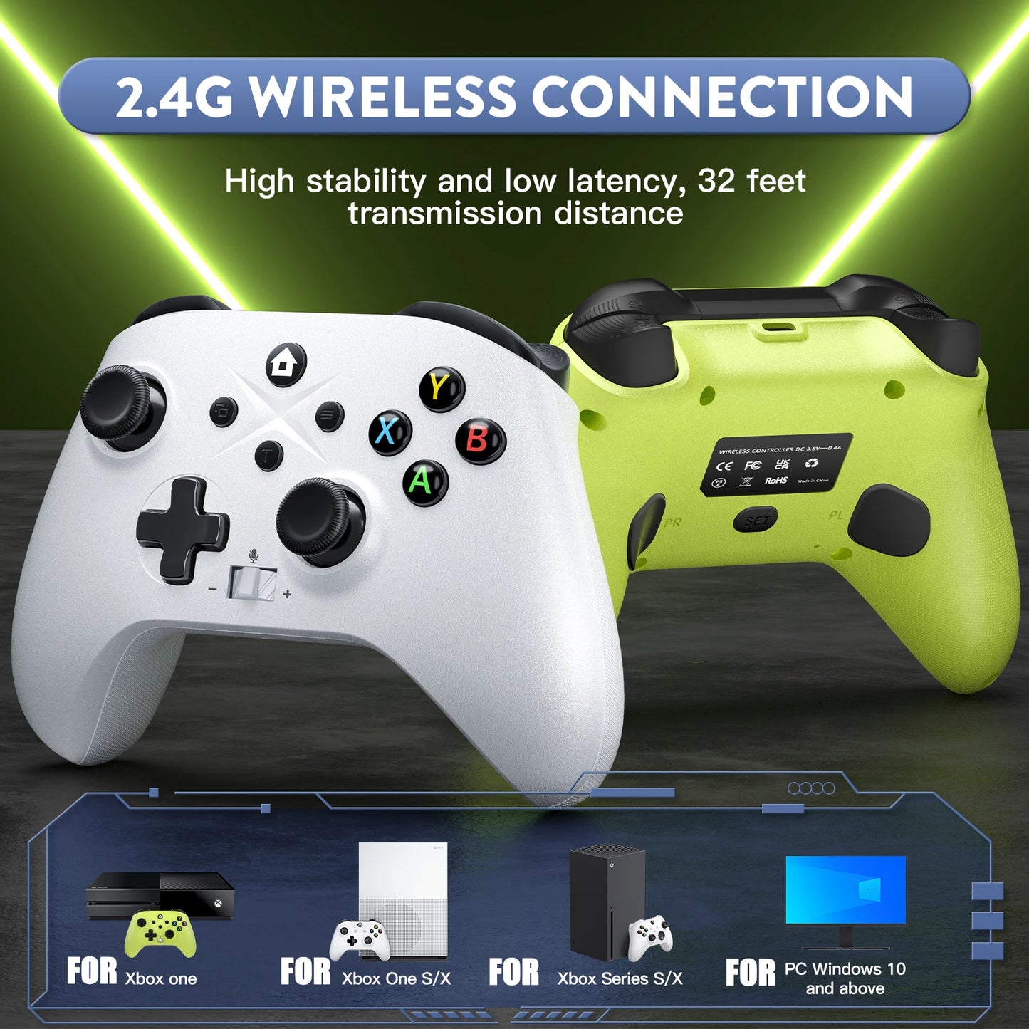 Game Controller For XBOX ONE ,XBOX SERIS S,X Gaming Joystick  2.4G Wireless Controllers Handle PC Control Windows 7/8/10 Gamepad