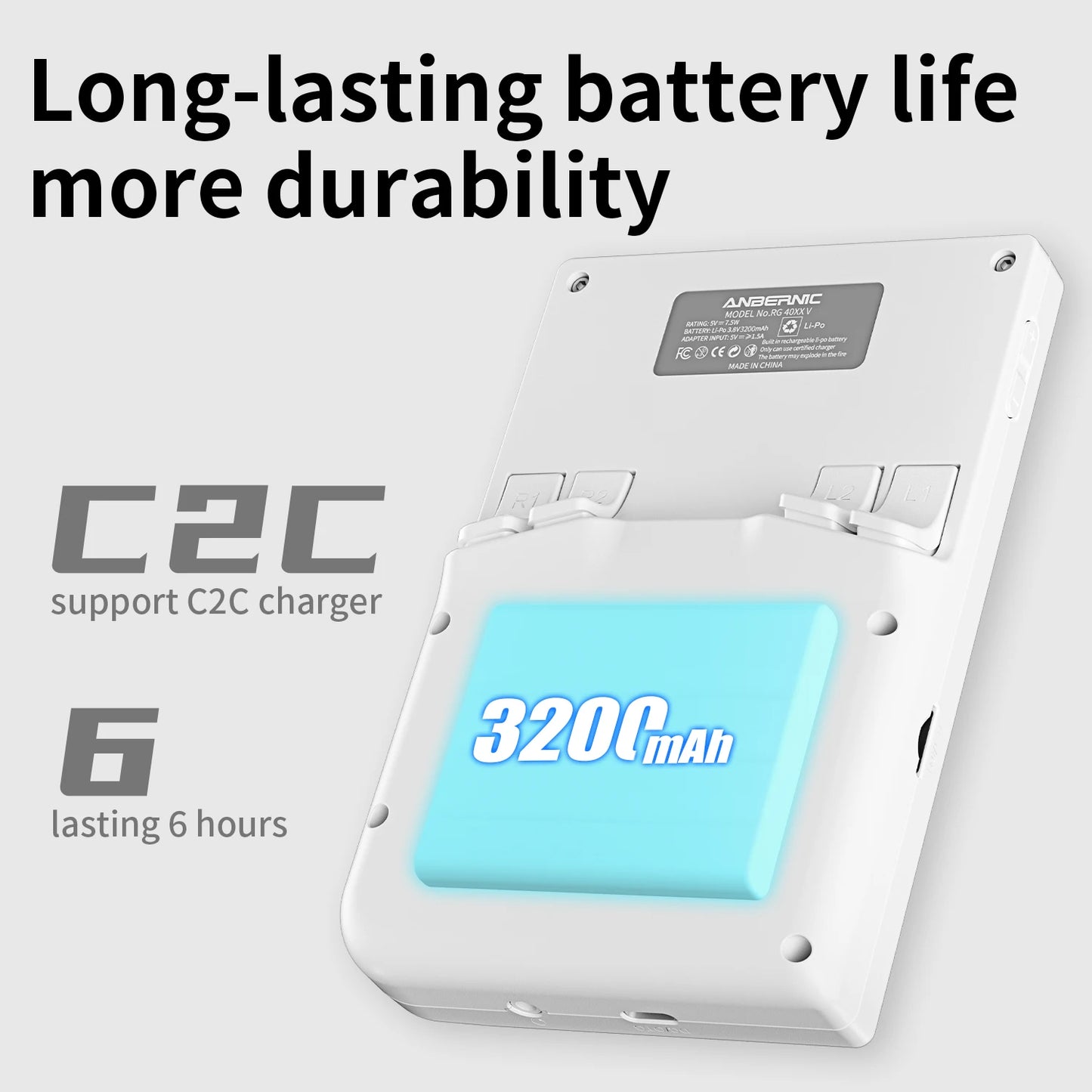 AMPOWN ANBERNIC RG40XX V Handheld Game Players 4.0''IPS Linux Video Retro Game Console Portable Gaming Console Spelcomputer Met
