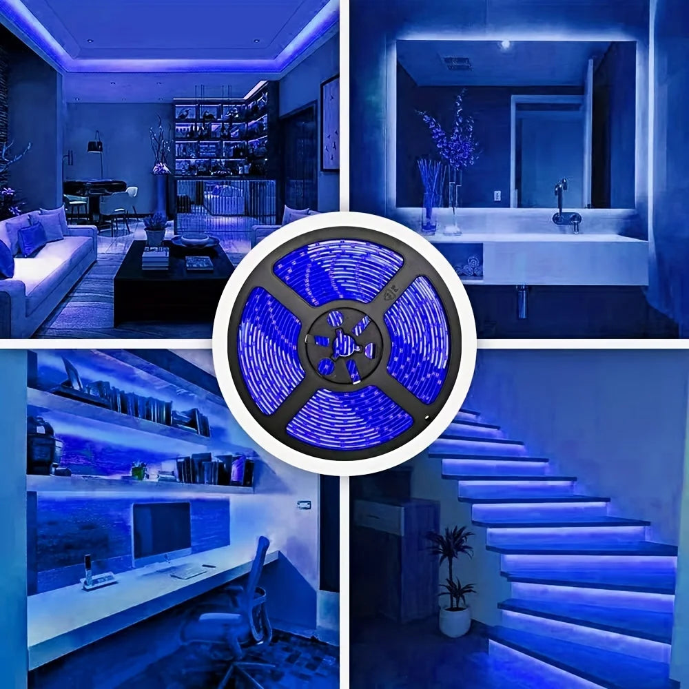 Blue 5V USB Charing Led Strip Lights For Smart TV Backlight For Gaming Room Decoration Home Bedroom Room Car Decor Lighting Lamp