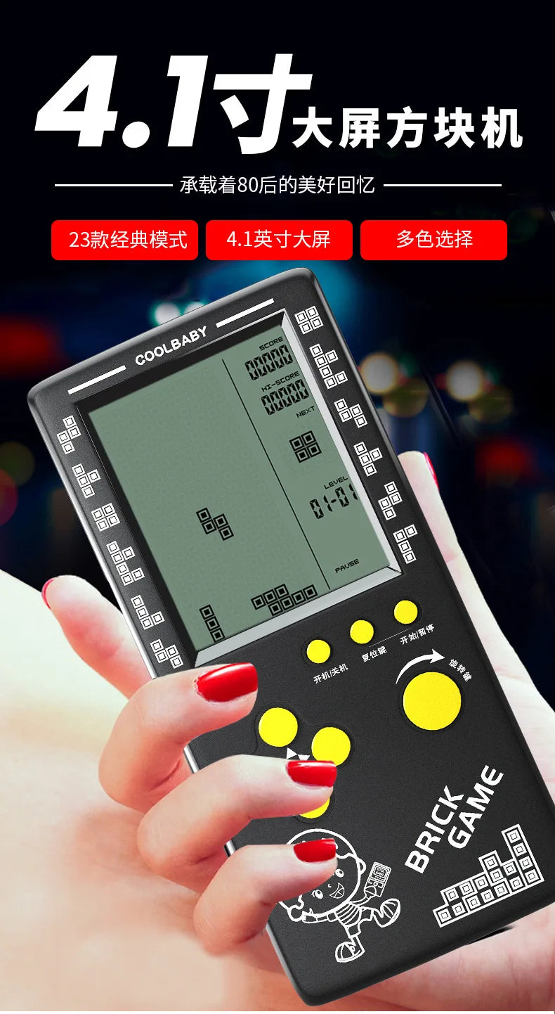 Portable Retro Gaming  Console 4.1 Inch Large Screen Children's Nostalgic Pocket Game Console Kids Game Toys