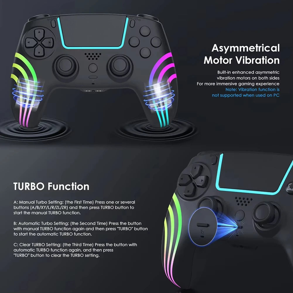 Playstation 5 Controller For Ps5/Ps5 Pro/Ps5 Slim With Hall Joystick Dual Vibration Wireless Bluetooth Gamepad Turbo Programming