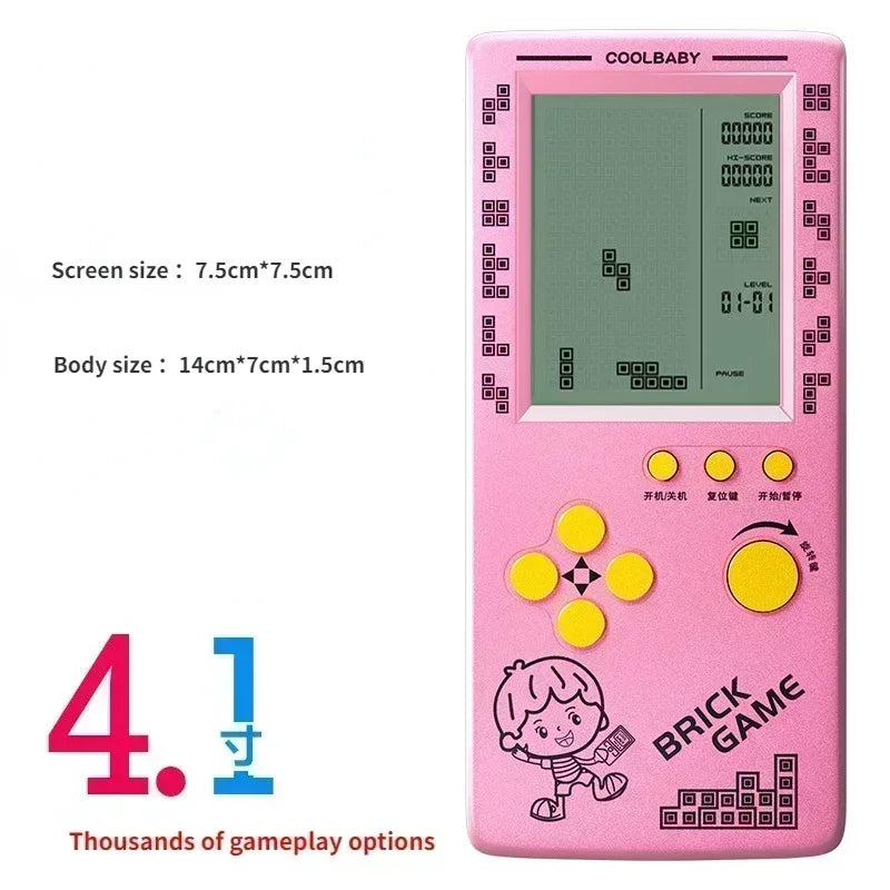 Portable Retro Gaming  Console 4.1 Inch Large Screen Children's Nostalgic Pocket Game Console Kids Game Toys