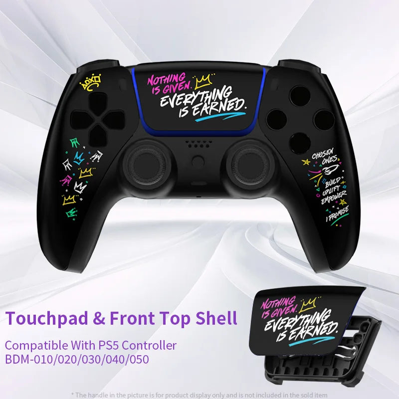 Redesigned and replaced front shell touchpad compatible with PS5 controller BDM-010, 020, 030, 040, 050-James、Jinx pattern