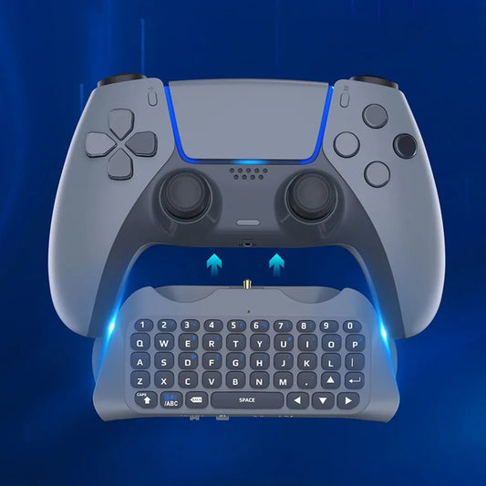 Wireless Controller Keyboard Bluetooth-Compatible 3.0 Controller Chat Pad 3.5mm Gaming Handle Keyboard for PS5 Gamepad