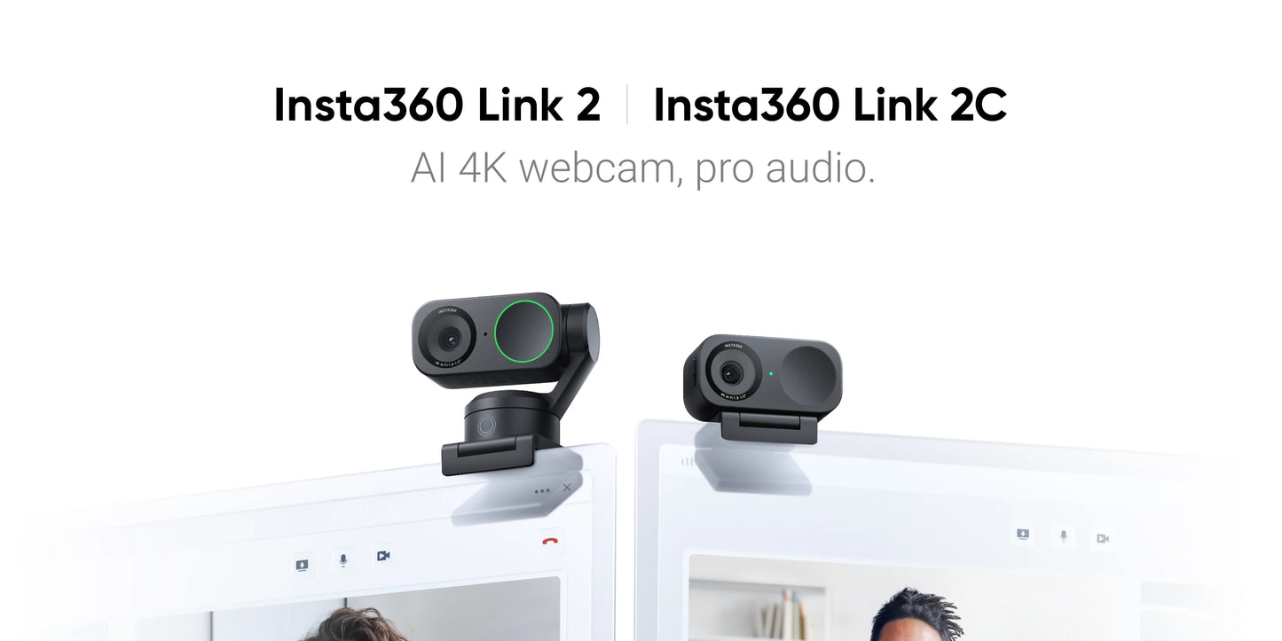 Insta360 Link 2 & Link 2C: AI-Driven 4K Webcam for Pro Streaming, Zoom Calls & Content Creation
