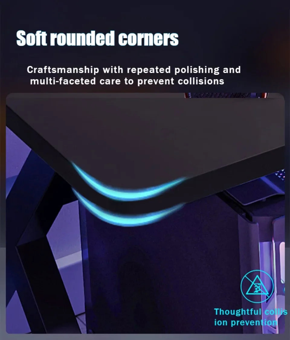 Electron Sports Game Table Conform To Human Body Engineering Gamer Computer Table K-shaped Luxurious Modern Simple Bedroom Desk