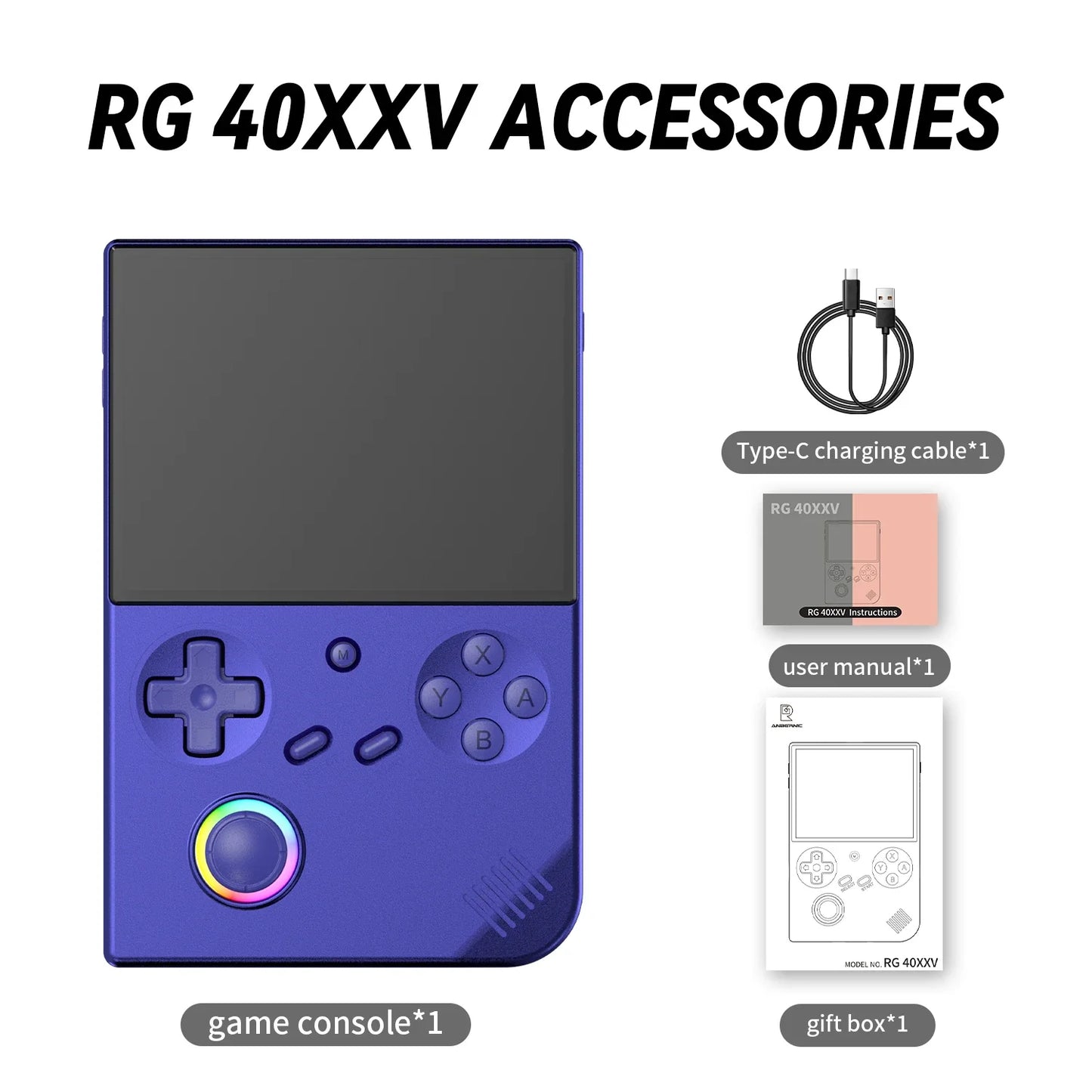 AMPOWN ANBERNIC RG40XX V Handheld Game Players 4.0''IPS Linux Video Retro Game Console Portable Gaming Console Spelcomputer Met