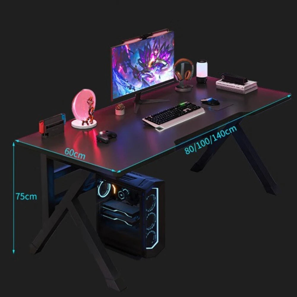 Electron Sports Game Table Conform To Human Body Engineering Gamer Computer Table K-shaped Luxurious Modern Simple Bedroom Desk