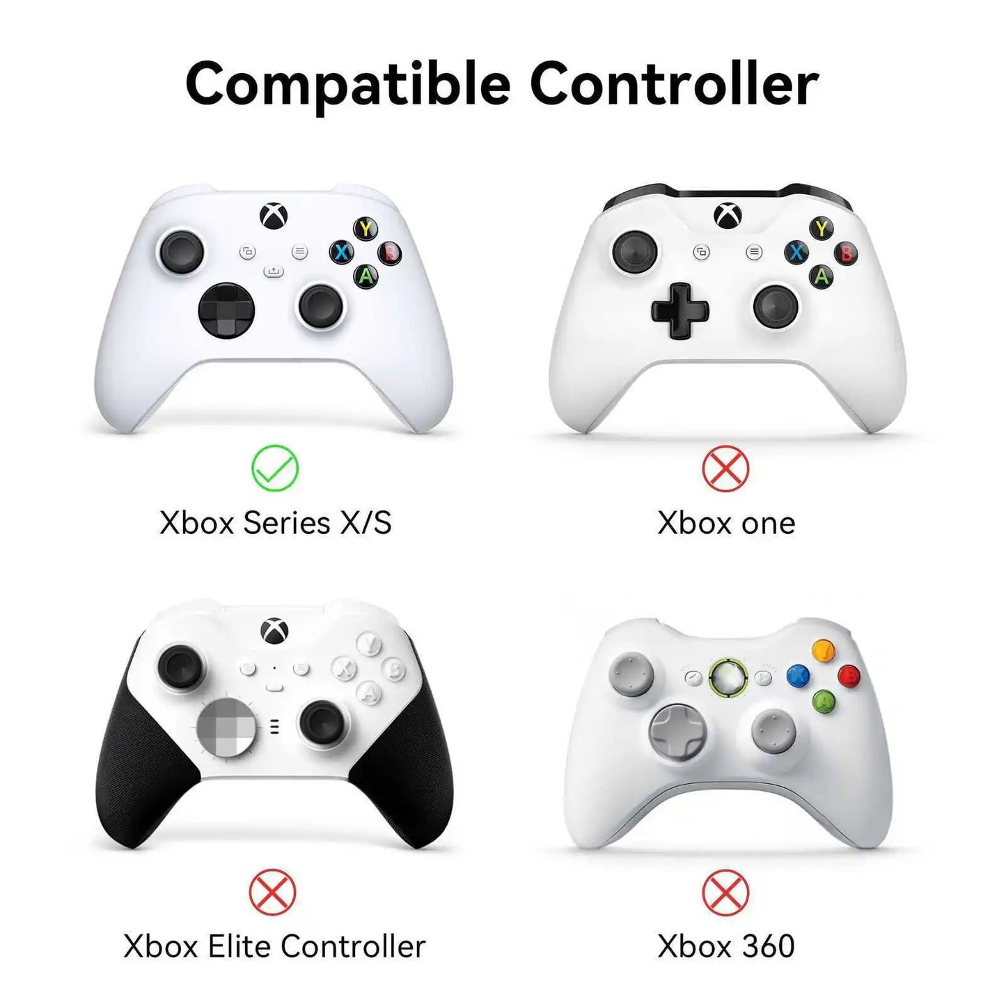 GeekShare Protective Case for Xbox Series X Controller Soft Silicone Cover Skin,Controller Skin+Customized Sticker+2*Thumb Grips