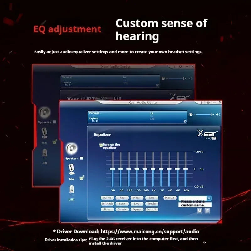 MCHOSE S9 Pro E-sport Gaming Headphone 3-mode Wireless Aluminum Alloy AI Noise Reduction Gaming Headset Gaming Accessory Custom