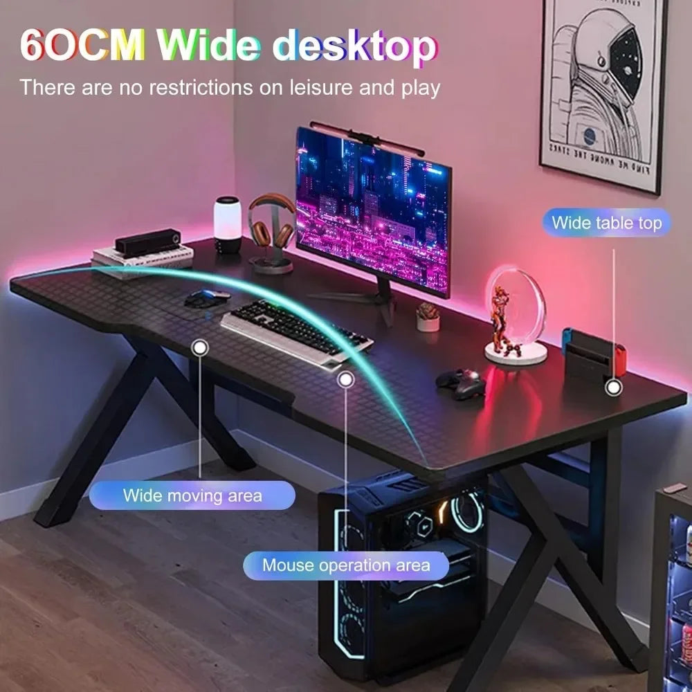 Electron Sports Game Table Conform To Human Body Engineering Gamer Computer Table K-shaped Luxurious Modern Simple Bedroom Desk