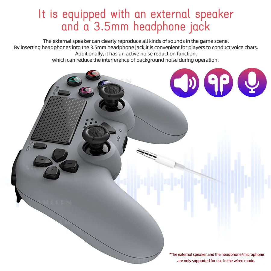 Wireless Gamepad for PS5 Bluetooth-compatible Game Controller for Playstation 5/PS5 Slim/PS5 Pro Joystick with Macro Programming