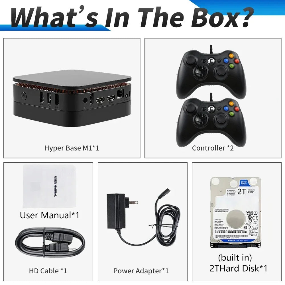 Ultimate Gaming Console - 99999+GAME 8G Windows 11 2TB System For PS2 PS3 WII SS GAMECUBE Sega Saturn Retro Intel Game Box