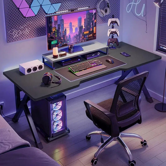 Electron Sports Game Table Conform To Human Body Engineering Gamer Computer Table K-shaped Luxurious Modern Simple Bedroom Desk