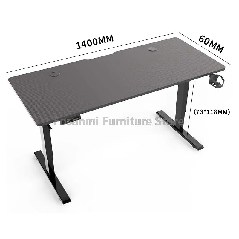 Electric Adjustable Height Computer Desk Carbon Fiber Gaming Table for Home Sturdy and Spacious Room Motion Desk Standing Table