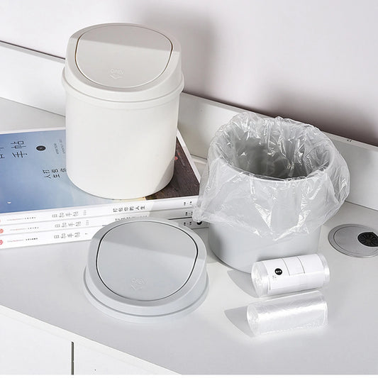 Desk Waste Bin with Lids Desktop Office Organizer Storage Home Garbage Basket Container Table Trash Bin Small Trash Can
