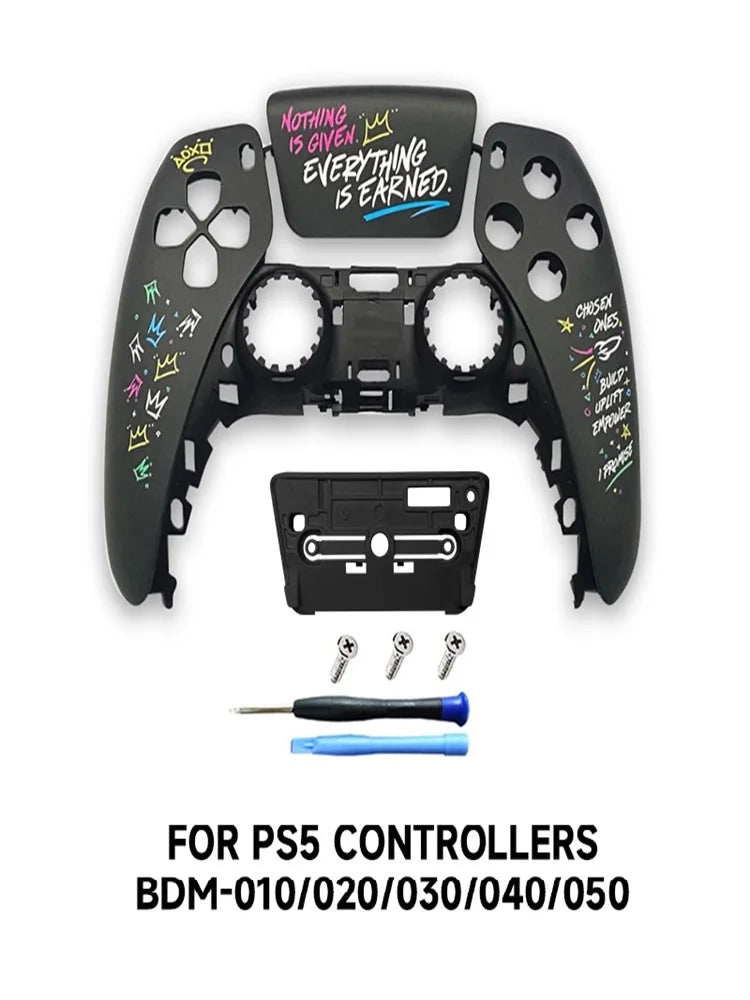 Redesigned and replaced front shell touchpad compatible with PS5 controller BDM-010, 020, 030, 040, 050-James、Jinx pattern