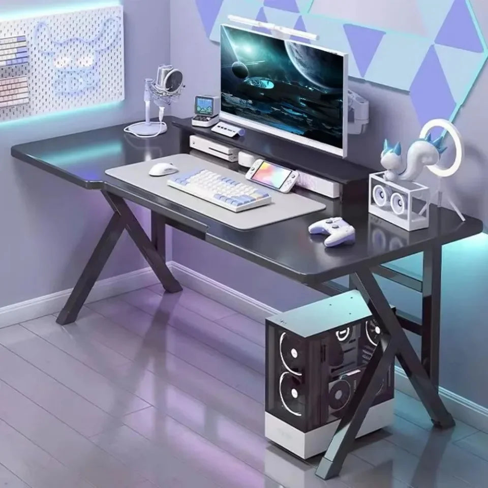 Electron Sports Game Table Conform To Human Body Engineering Gamer Computer Table K-shaped Luxurious Modern Simple Bedroom Desk