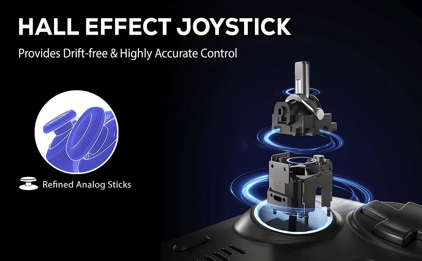 Original QRD Spark N5 Wireless Controller for PS5 PS4 PS3 IOS Android PC Hall 9-color LED lights Vibration effect PS4 Gamepad
