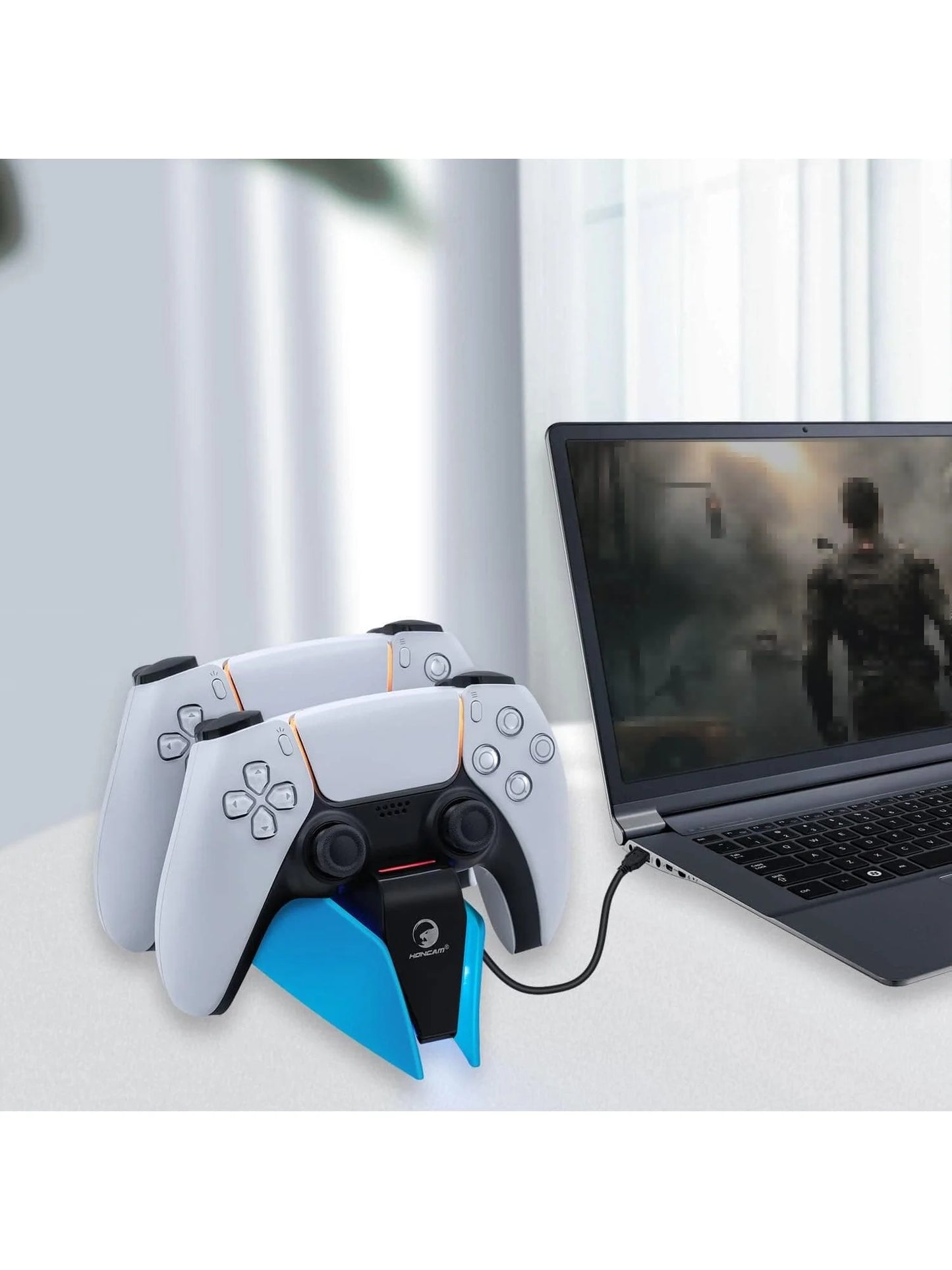 Controller Charging Station with Dual Fast Charger Dock for PS5 DualSense Wireless Controller with LED Charging Indicators
