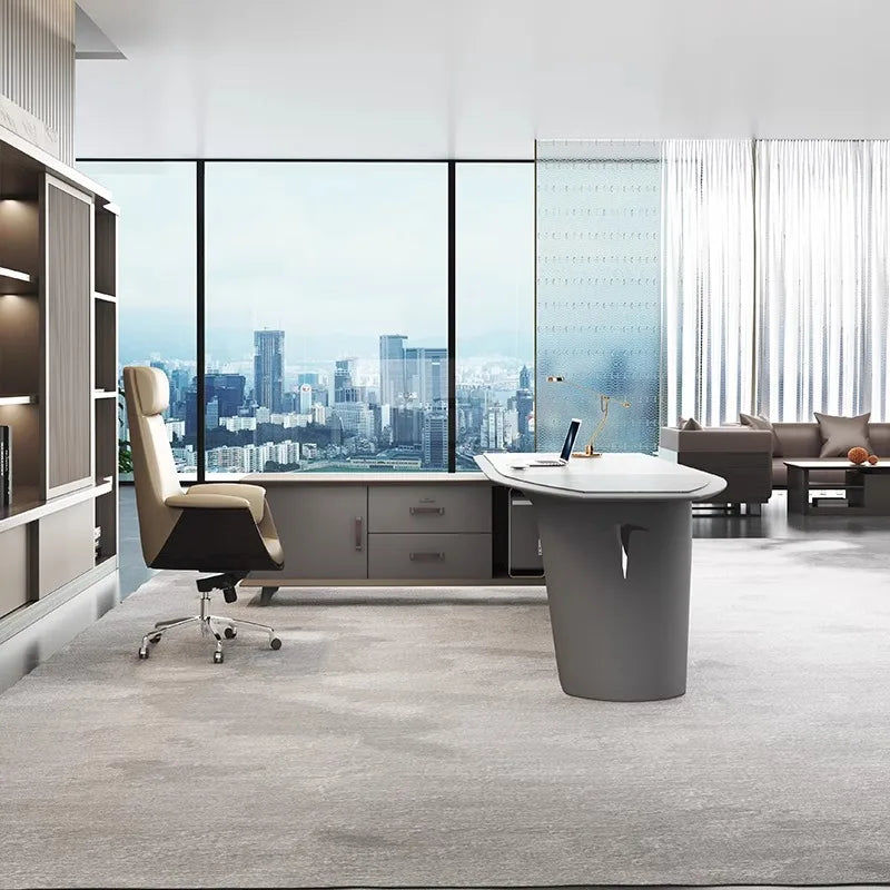 Modern And Luxury Light-Atmospheric Boss's Desk Simple And Elegant Office Supervisor's Desk Made Of Wood Modular