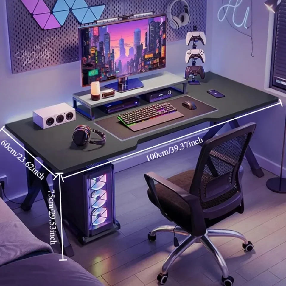 Electron Sports Game Table Conform To Human Body Engineering Gamer Computer Table K-shaped Luxurious Modern Simple Bedroom Desk