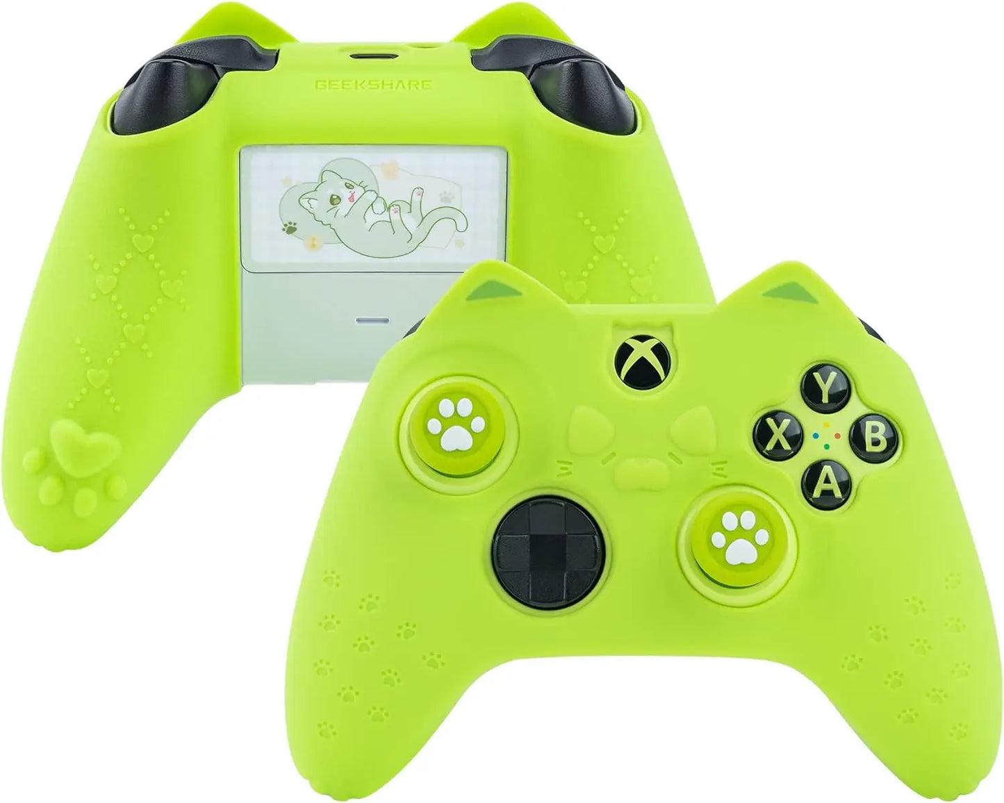GeekShare Protective Case for Xbox Series X Controller Soft Silicone Cover Skin,Controller Skin+Customized Sticker+2*Thumb Grips