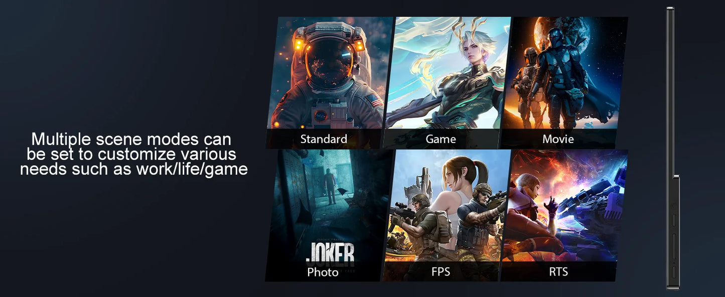 for InnoView 2K 180HZ Portable Monitor, 18'' OD Gameplus 2560x1600 QHD 100% sRGB Portable Gaming Monitor Cell Phone PC Loptop Ex