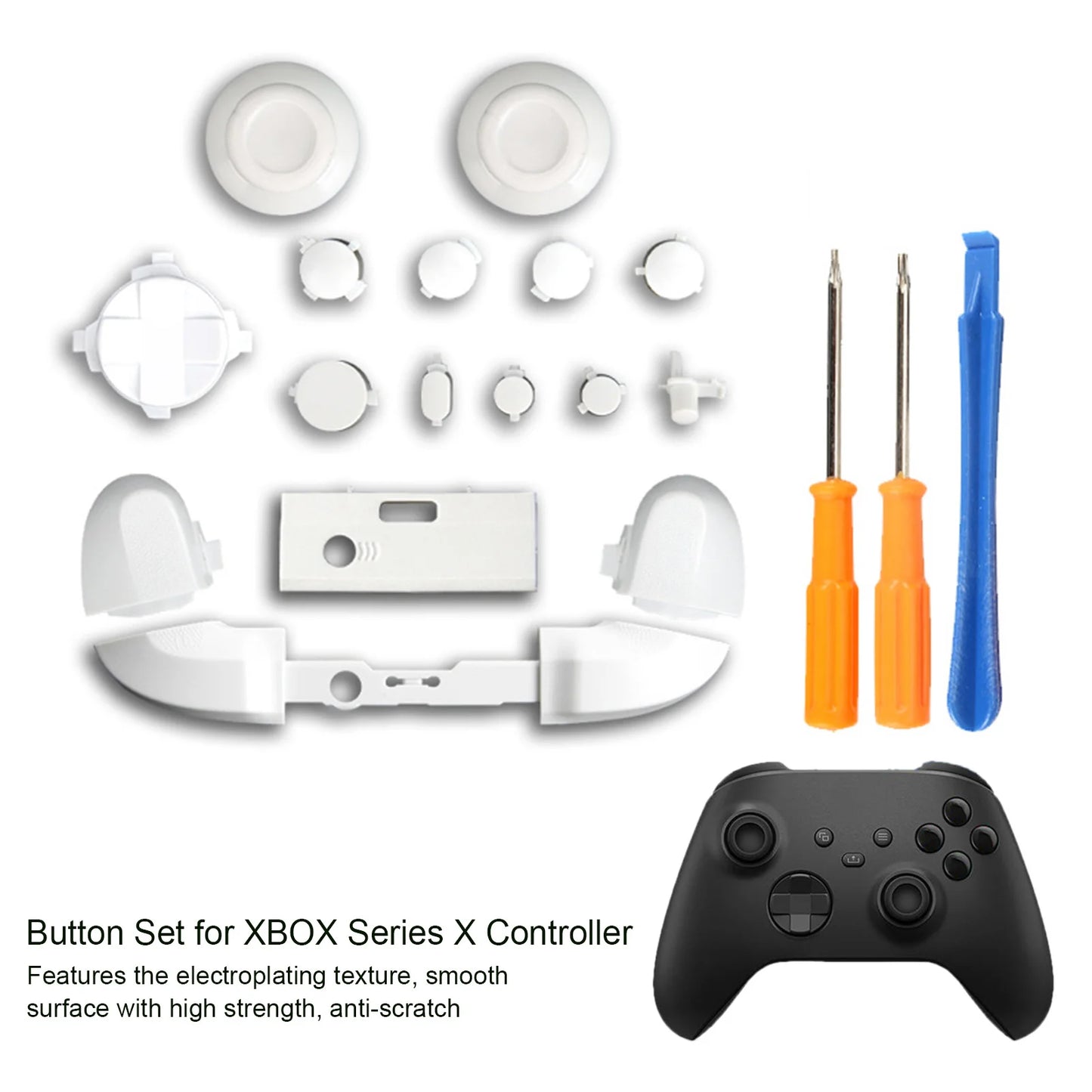 Replacement Kit For Xbox Series X Controller LB RB Bumpers Trigger Buttons Guide Button With Screwdriver Game Accessories