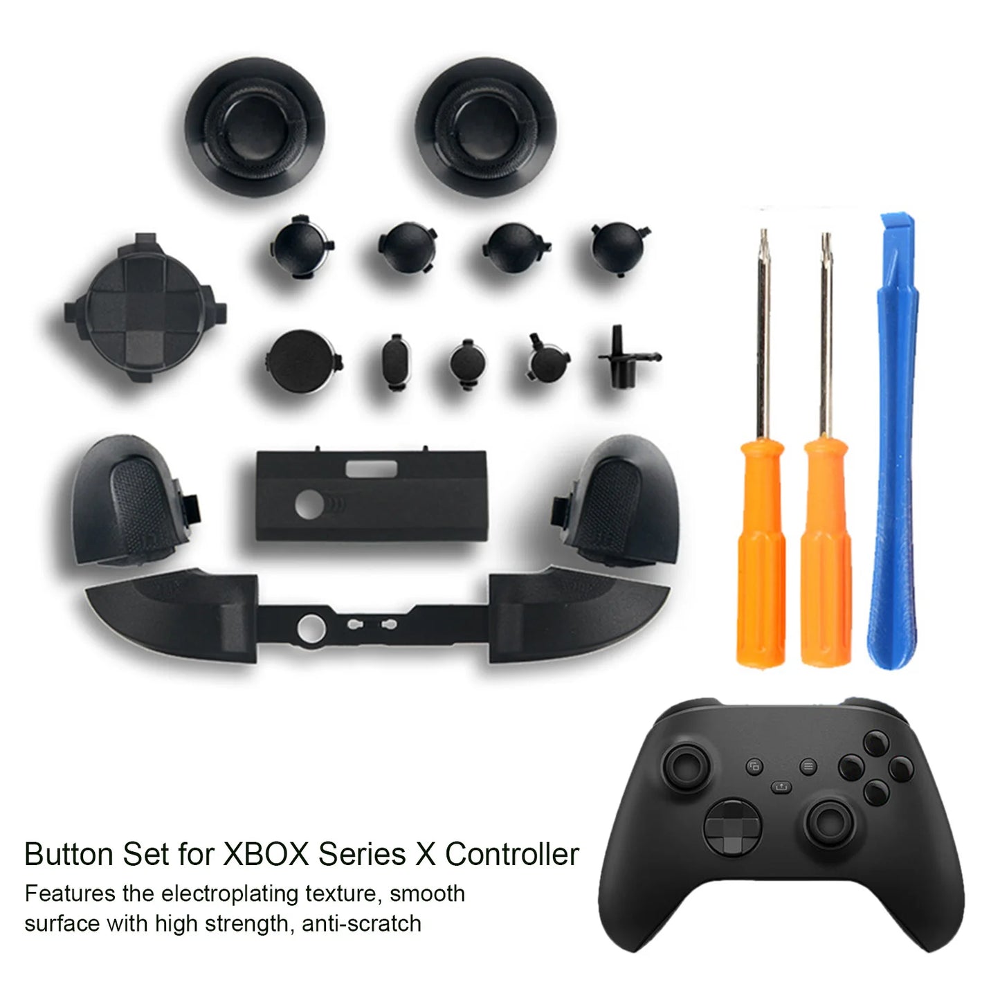 Replacement Kit For Xbox Series X Controller LB RB Bumpers Trigger Buttons Guide Button With Screwdriver Game Accessories