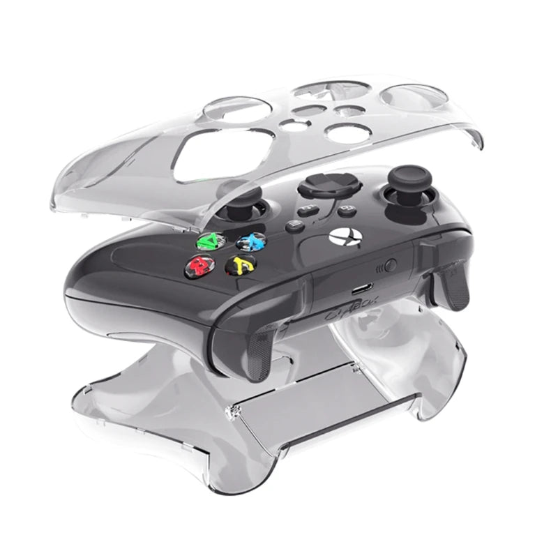 1PC Transparent Clear Crystal Case Hard Controller Protective Cover Handle Shell for Xbox Series X Controller