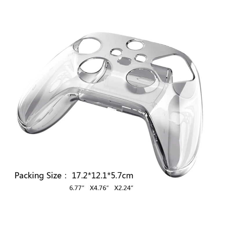 1PC Transparent Clear Crystal Case Hard Controller Protective Cover Handle Shell for Xbox Series X Controller
