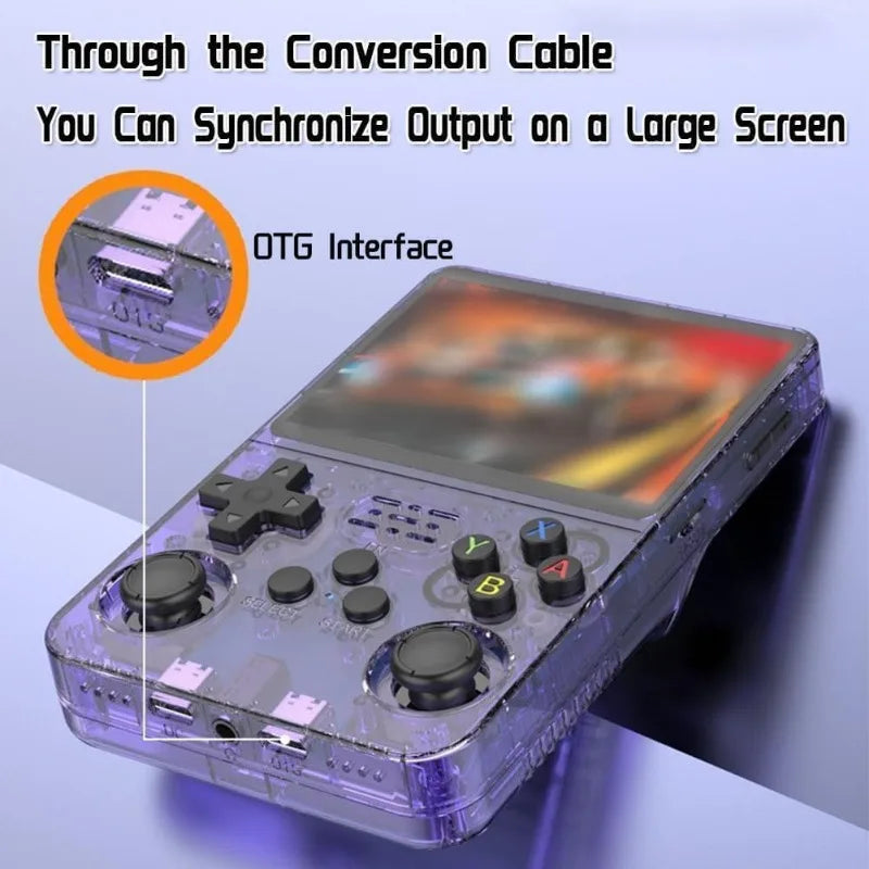 Retro Portable Gaming Console R36S, USB Handheld Game Player with 2 Emulators, Sound & Light Features,ABS Material, Non-Wireless