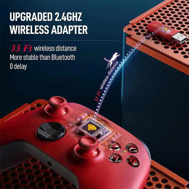 2025 New Wireless Controller Compatible with Xbox One, Xbox Series X/S, Xbox One X/S, PC with 2.4GHz Wireless Adapter Gamepad