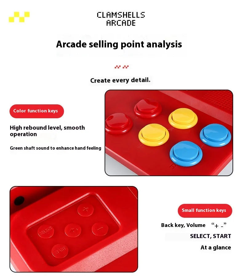 A13 10-inch Arcade Game Console Large Screen Dual Joystick Retro Desktop Gaming Machine for Home Use Handheld Game Player
