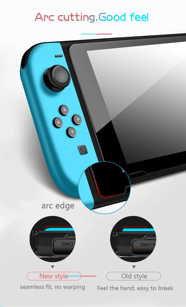 HD Tempered Glass for Nintendo Switch Screen Protector Compatible Nintendo Switch Clear Transparent 9H Protective Film