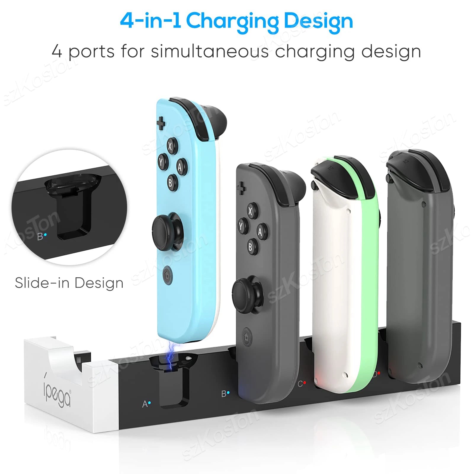Controller Charger Dock Compatible with Nintendo Switch OLED Joycons Charging Stand Station for Nintendo Switch Accessories