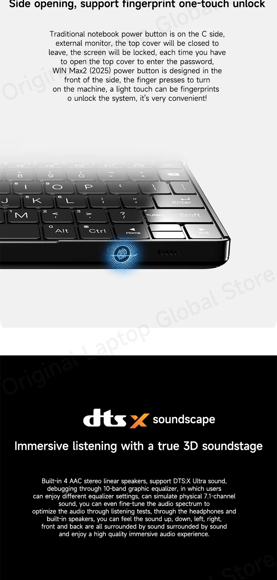 GPD WIN Max 2  2025 10.1-inch Mini Touchscreen Pocket PC  AMD AI 9 HX 370 64GB/2TB/4TB SSD Windows 11 Gaming Console Laptop
