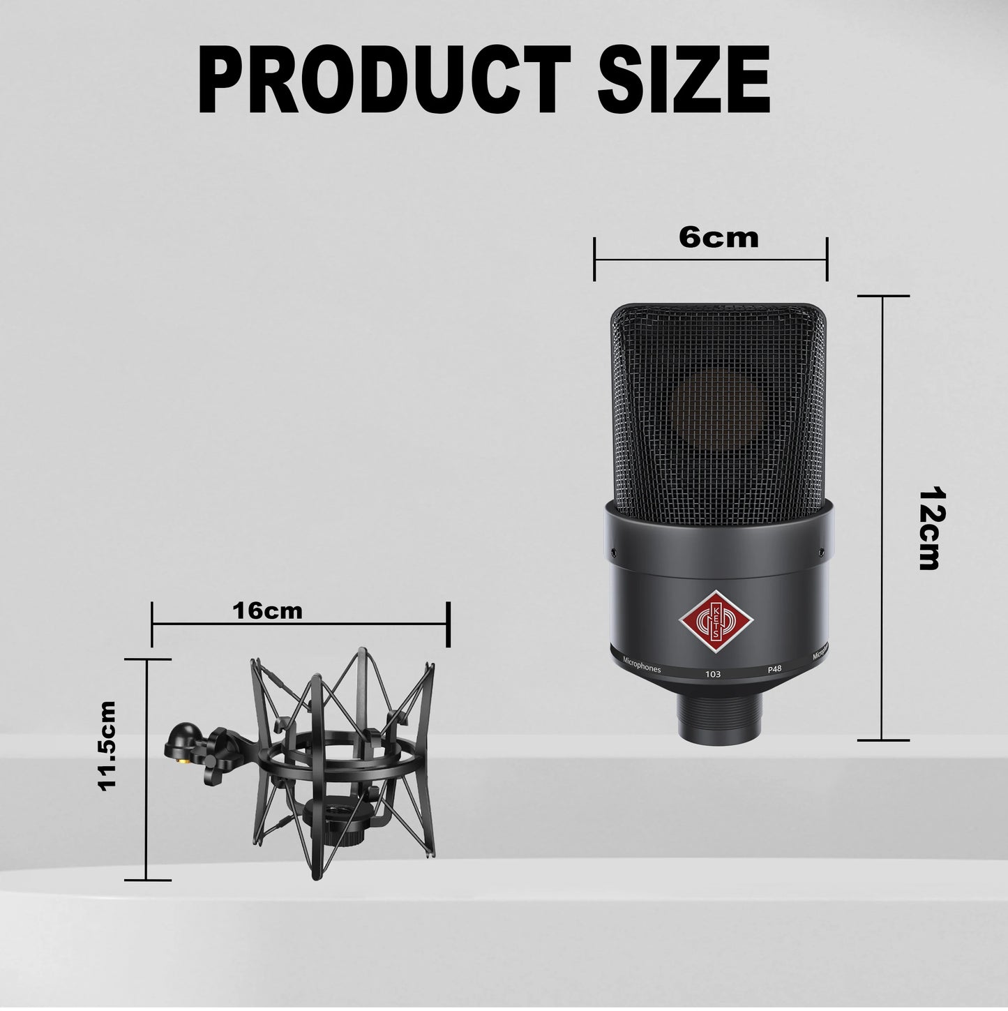 TLM-103 XLR Condenser Microphone, Professional Cardioid Studio Mic for Recording, Podcasting, Voice Over, Streaming, Home Studio