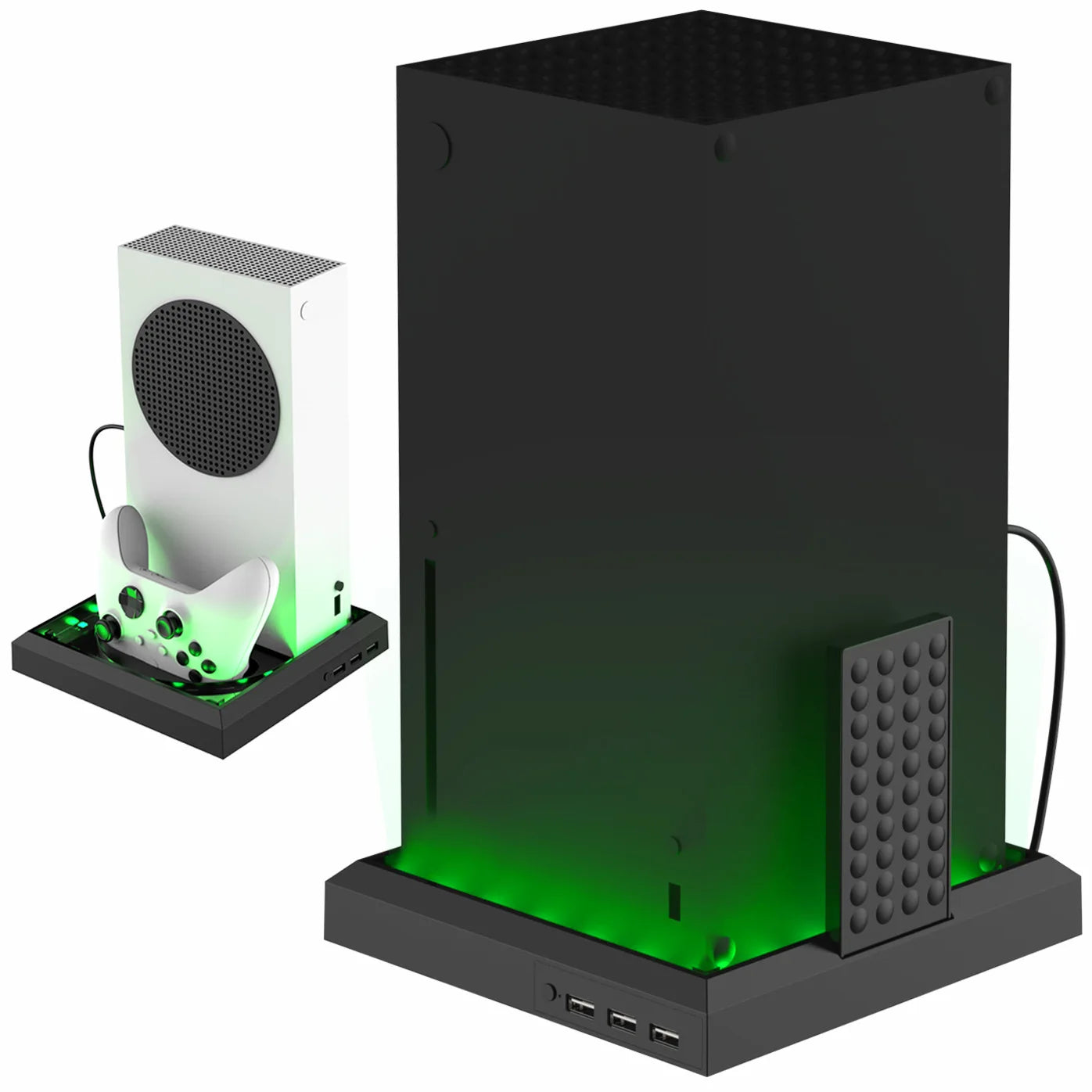 RGB Light Stand Station for Xbox Series X/S Console With 3 Ports USB Hub Colorful LED Base For Xbox Series X/S Game Accessories