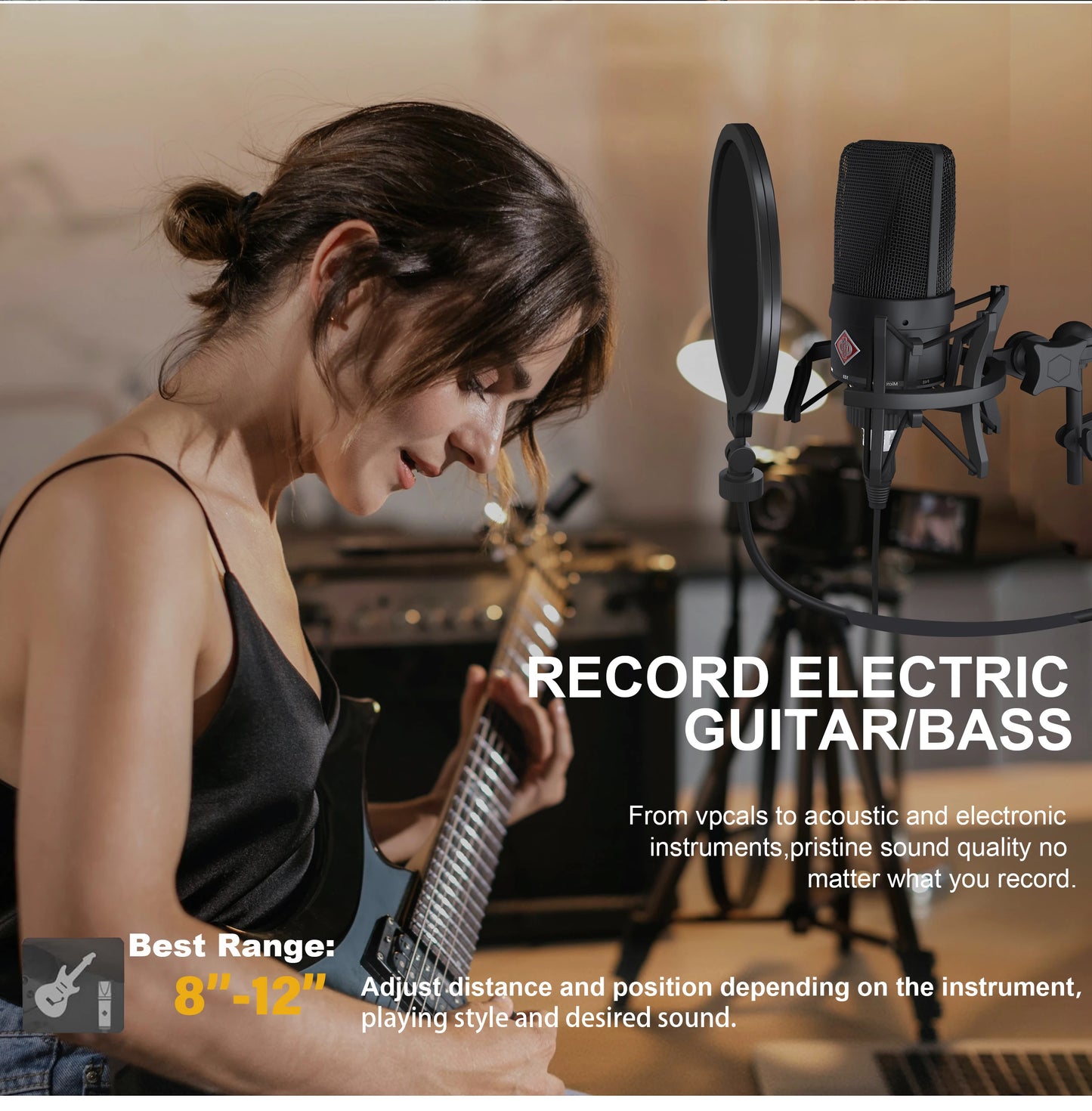 TLM-103 XLR Condenser Microphone, Professional Cardioid Studio Mic for Recording, Podcasting, Voice Over, Streaming, Home Studio