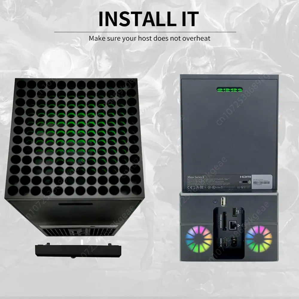 Vertical Stand Host Side Radiator For Xbox Series X Console Cooling Fan Dock Station Slim Usb Game Cooler For Xbox game Console