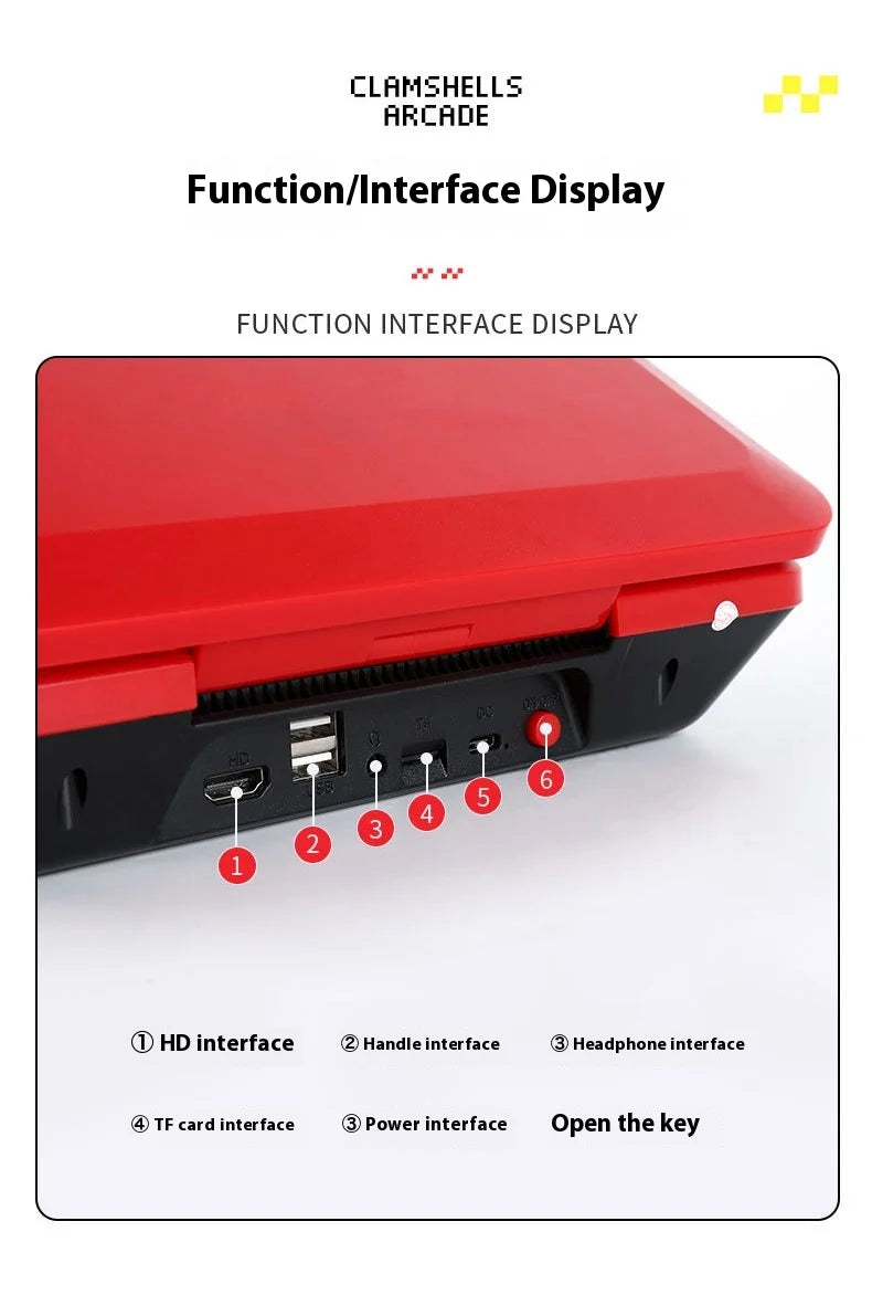 A13 10-inch Arcade Game Console Large Screen Dual Joystick Retro Desktop Gaming Machine for Home Use Handheld Game Player