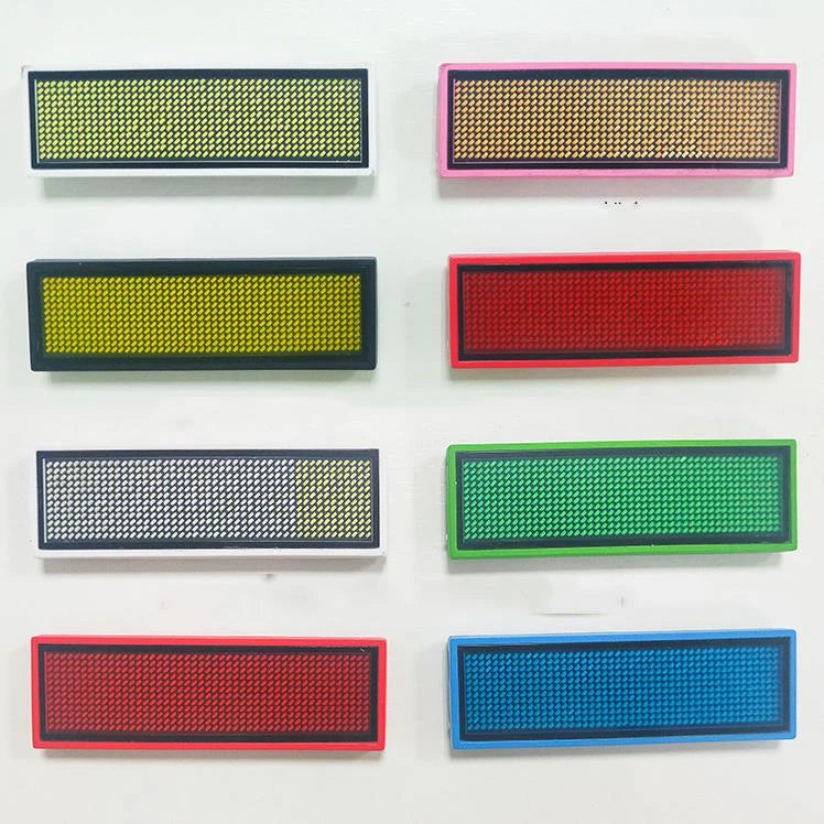 LED Name Badge Multi-color LED Display DIY Programmable Scrolling Message Light Board Mobile Control Text Message Light Board