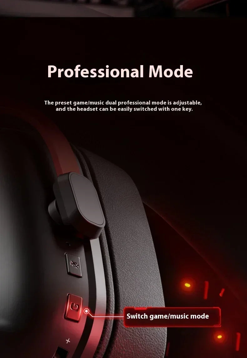 MCHOSE S9 Pro E-sport Gaming Headphone 3-mode Wireless Aluminum Alloy AI Noise Reduction Gaming Headset Gaming Accessory Custom