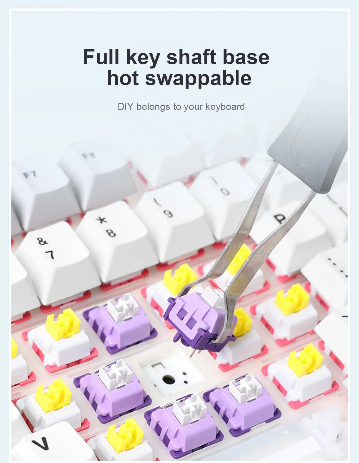 AULA F99 Machanical Keyboard Bluetooth 5.0/2.4G Wireless/Wired Gasket-mounted Gaming Keyboard 99 Keys Customizable Keyboards