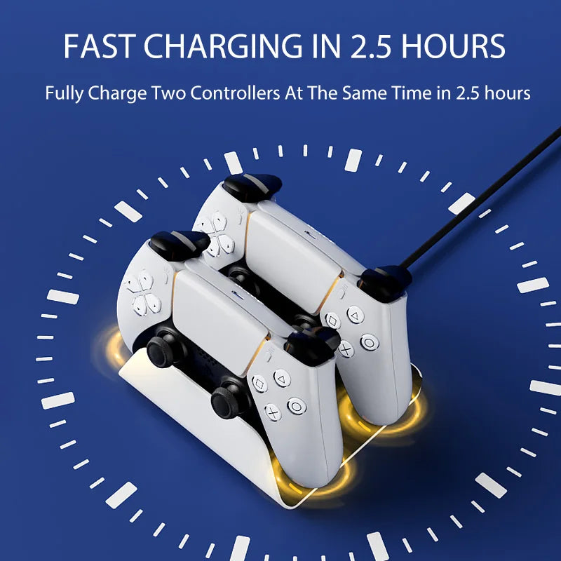 PS5 Controller Charger  Fast Charging Station For PlayStation5 Wireless Game Controllers Charging Stand Accessories