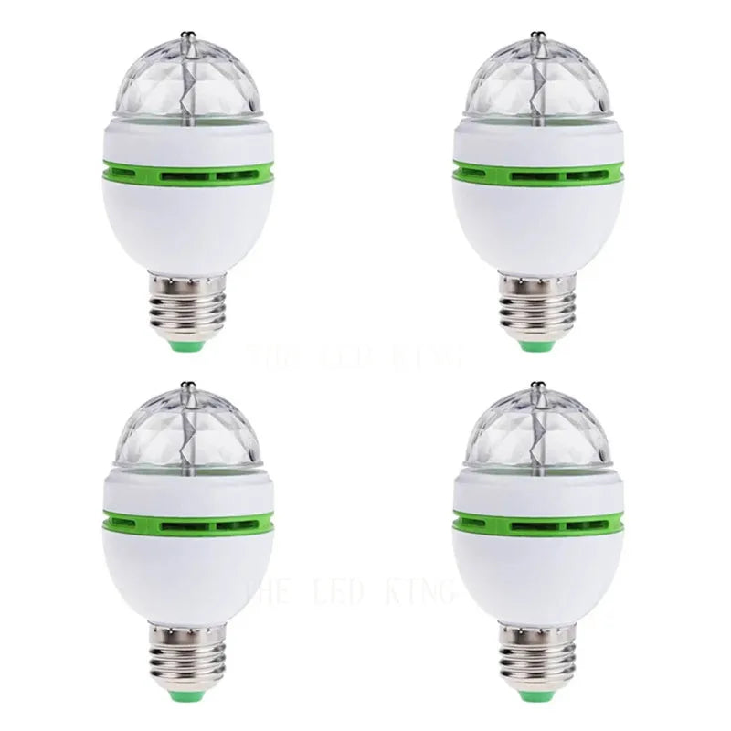 Birthday Party E27 Colorful Auto Rotating RGB LED Stage Light Effect Disco Lamp Crystal Magic Ball Club Bulb DJ AC 85-265V